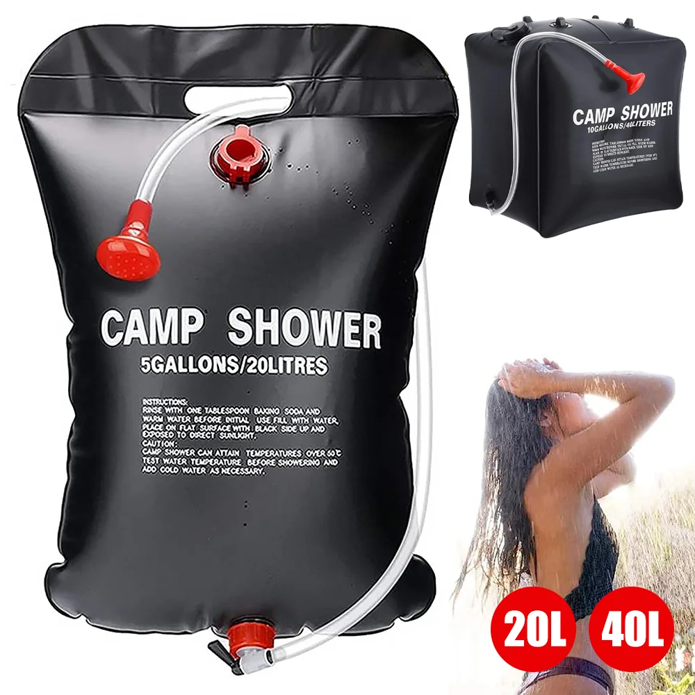 Sac de douche solaire portable 20L/40L pour extérieur – Image 2