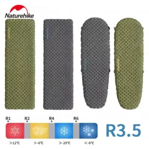 Matelas pneumatique léger isolant haute performance pour bivouac