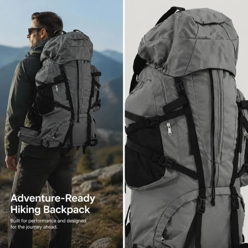 Sac à dos de randonnée 60L grande capacité pour trekking – Image 3
