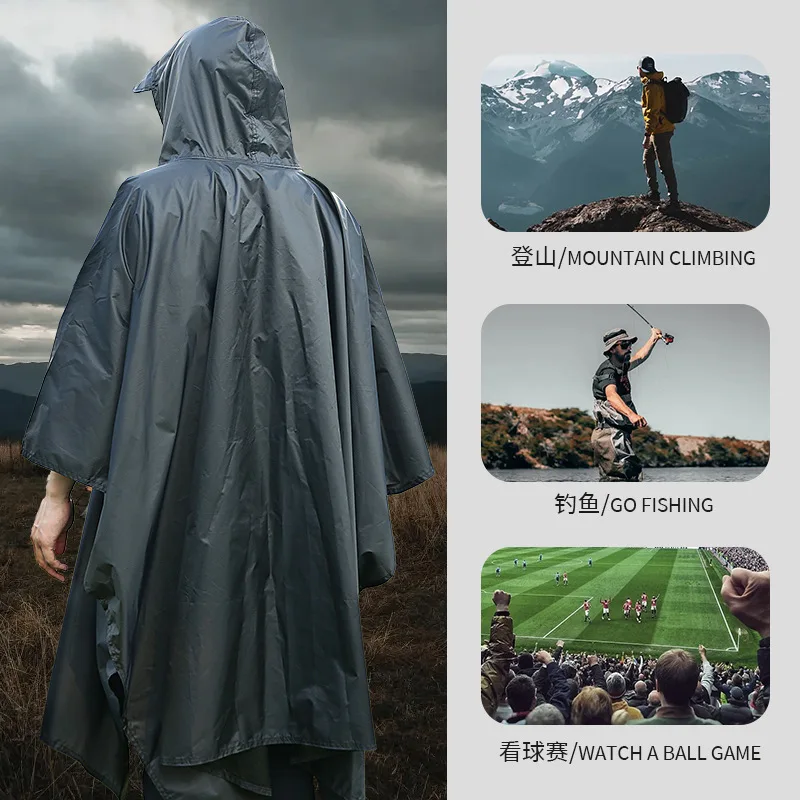 Manteau imperméable 3 en 1 à capuche pour moto et randonnée – Image 4