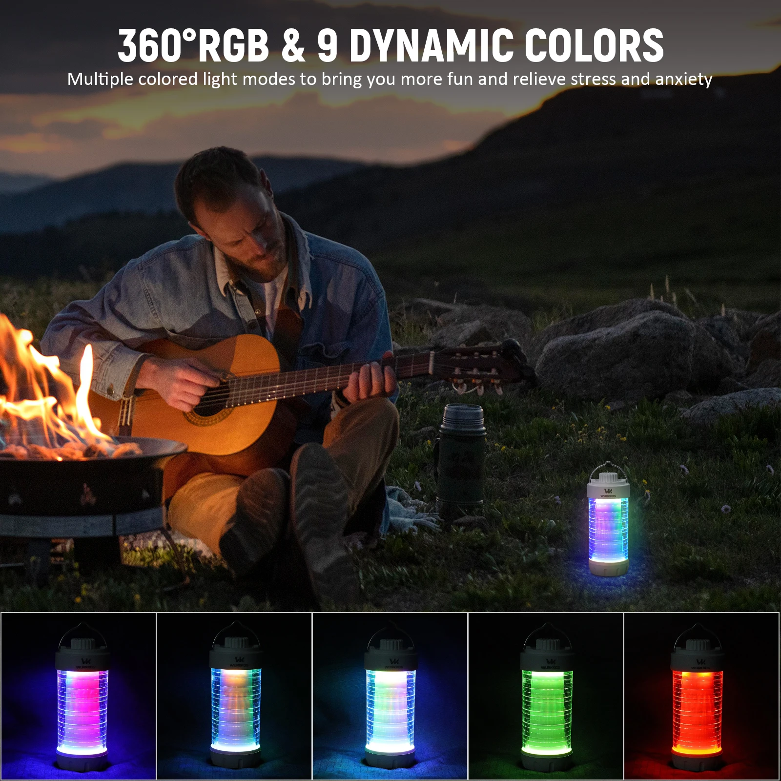 Lanterne de camping LED rechargeable 550lm étanche – Image 4
