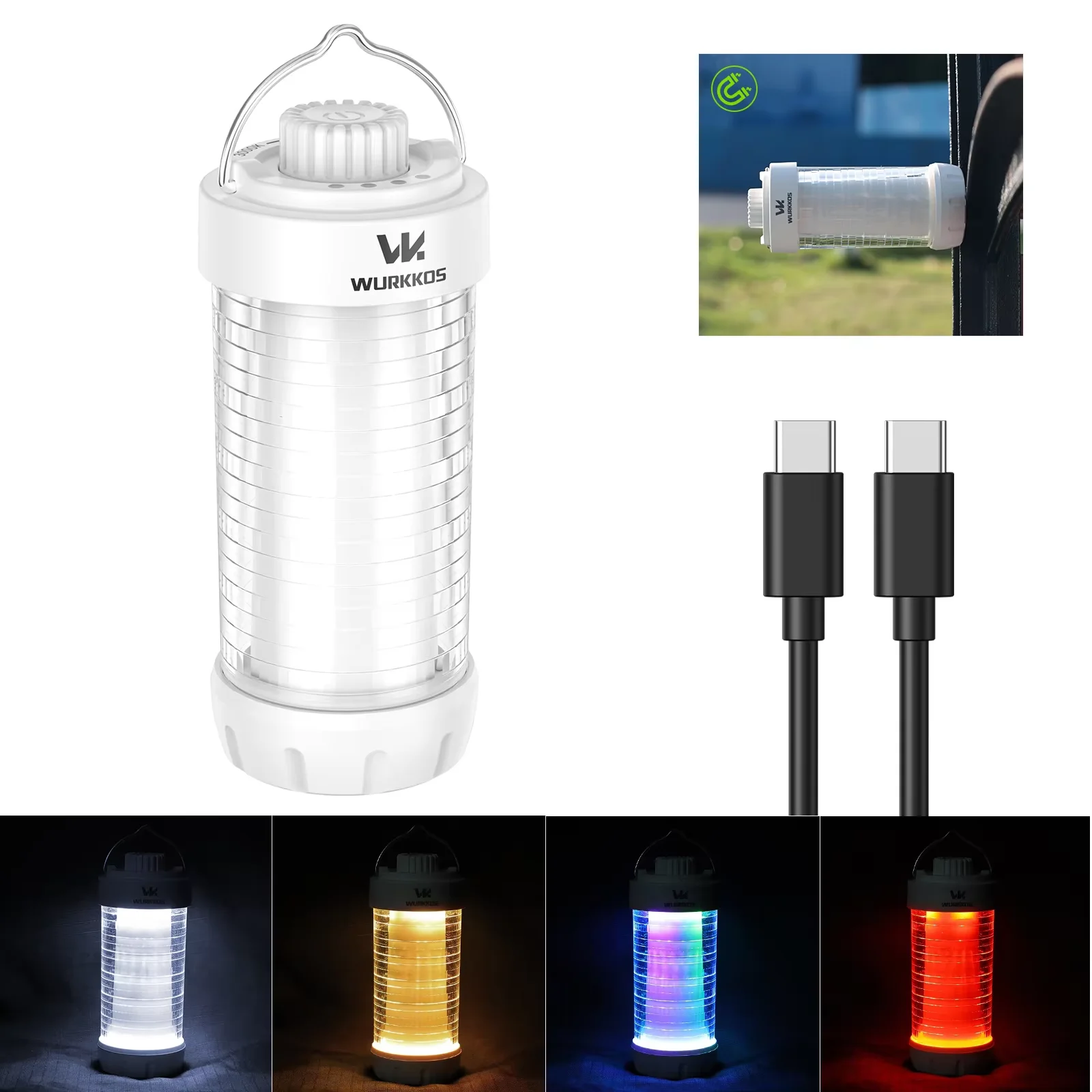 Lanterne de camping LED rechargeable 550lm étanche – Image 2
