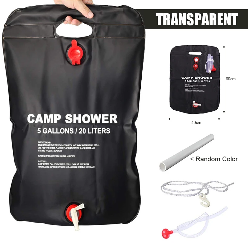 Sac de douche solaire portable 20L/40L pour extérieur – Image 3