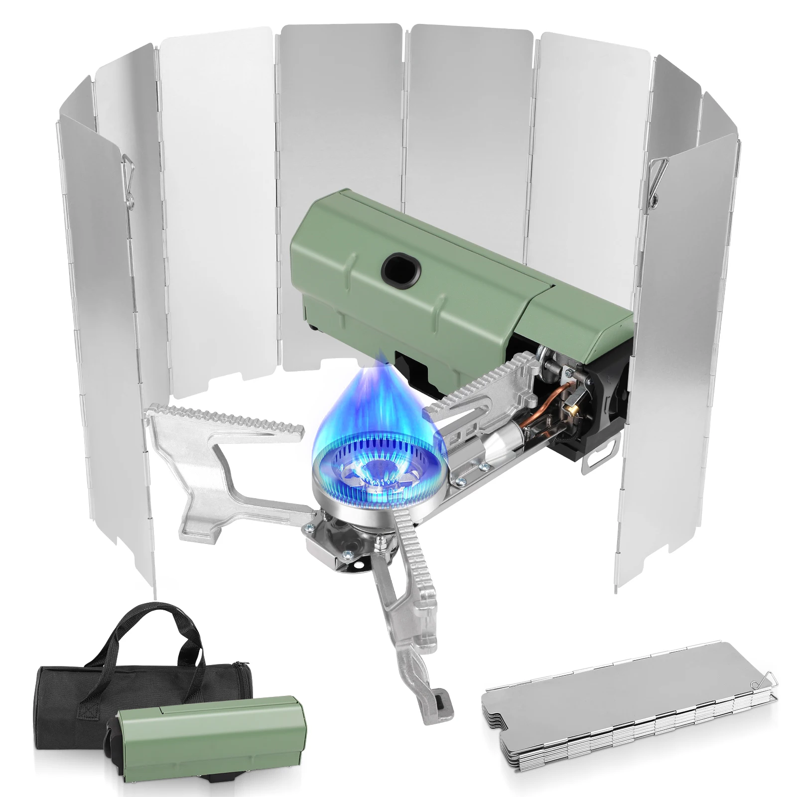 Réchaud à gaz portable ultraléger à brûleur réglable – Image 4